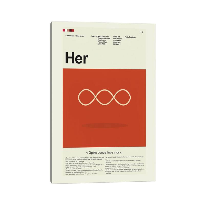 iCanvas "Her" by Prints and Giggles by Erin Hagerman Canvas Print Bed